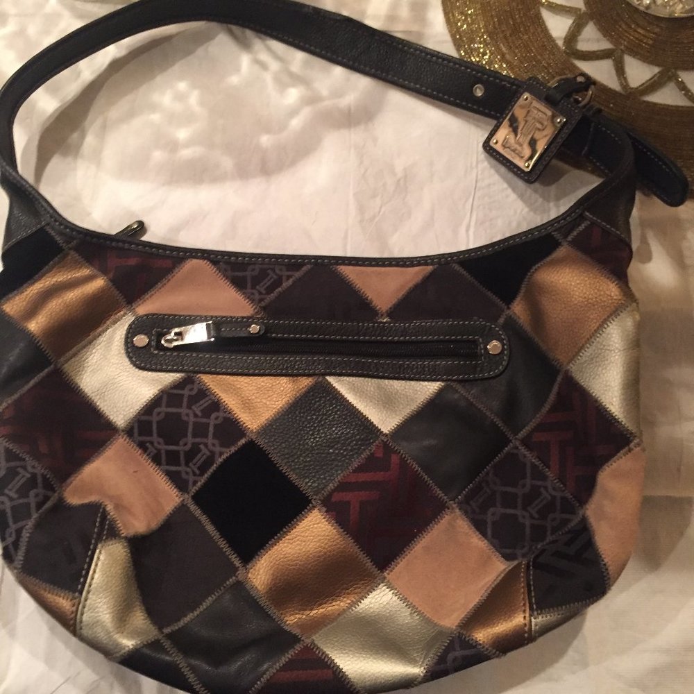 Tignanello Leather Patchwork Handbag - image 1
